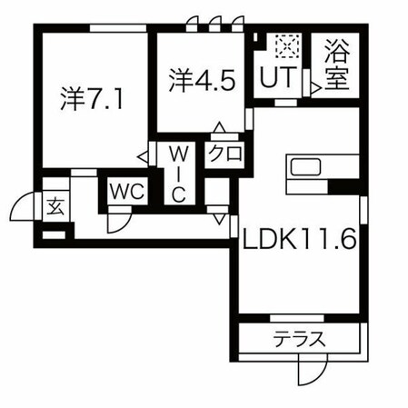 甲南山手駅 徒歩8分 2階の物件間取画像